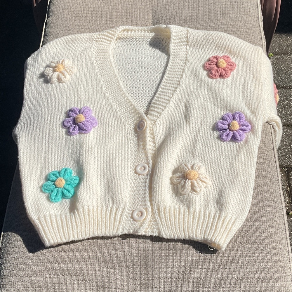 Floral Knit Cardigan - Picture 2 of 7